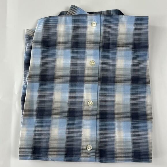 VanHeuse Size L /G Men’s Chambray Short Sleeve  Button  Shirt - Picture 2 of 10